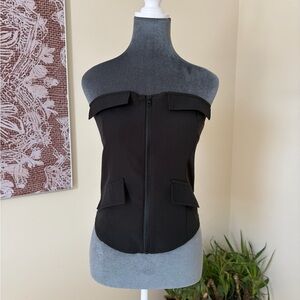 Forever 21 black strapless top – Size Medium